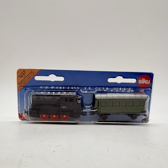 Siku 1657 Steam Locomotive With Passenger Car Metal & Plastic‎ New - Picture 1 of 4